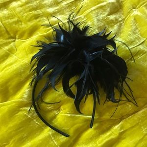 🖤Outrageously Fun Black Feather Fascinator